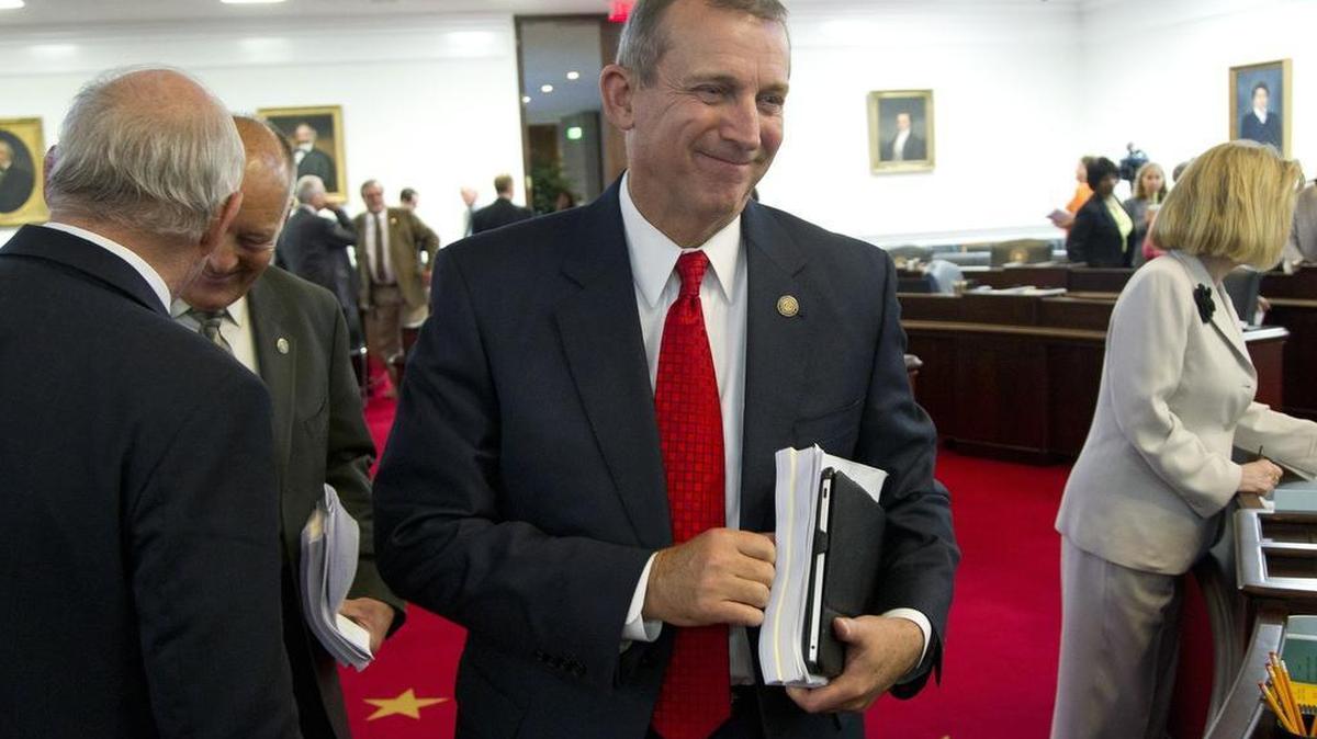 
Senate Majority Leader Harry Brown has agreed to scale back his proposal to change how sales tax revenues are distributed among counties.
