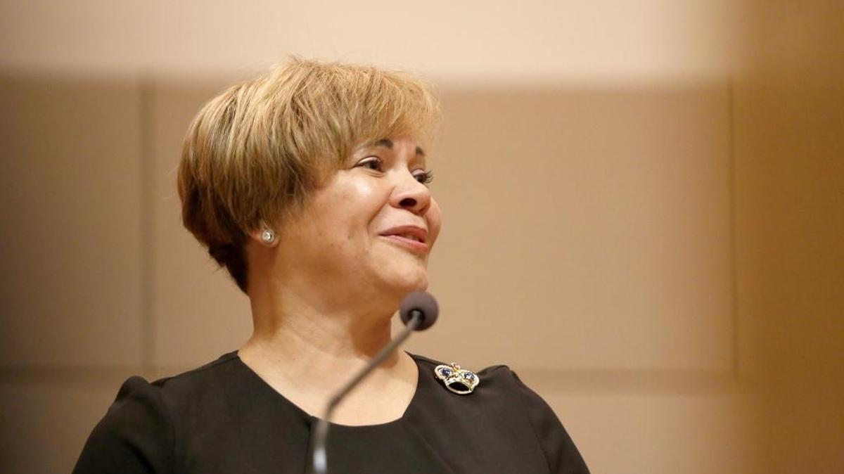 Mayor Vi Lyles gives remarks after being sworn in at the Oath of Office Ceremony in Charlotte on Dec. 4, 2017. She said Wednesday that she plans to ask for a $50 million Housing Trust Fund bond.