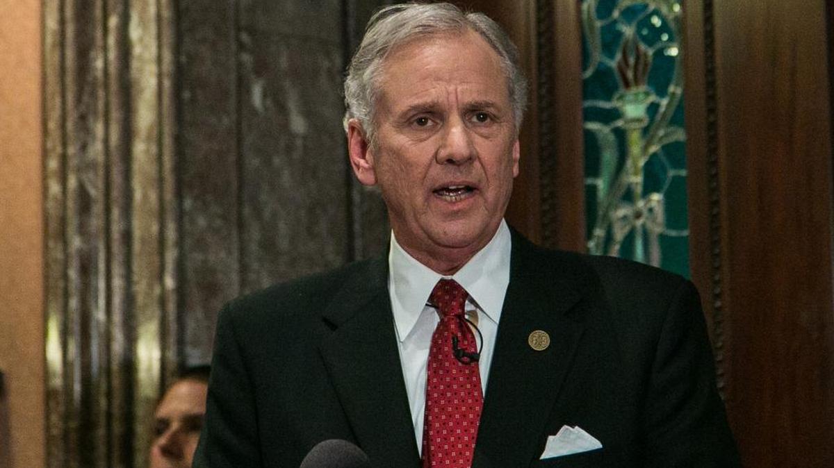 South Carolina Lt. Gov. Henry McMaster speaks after he is sworn-in as governor.
