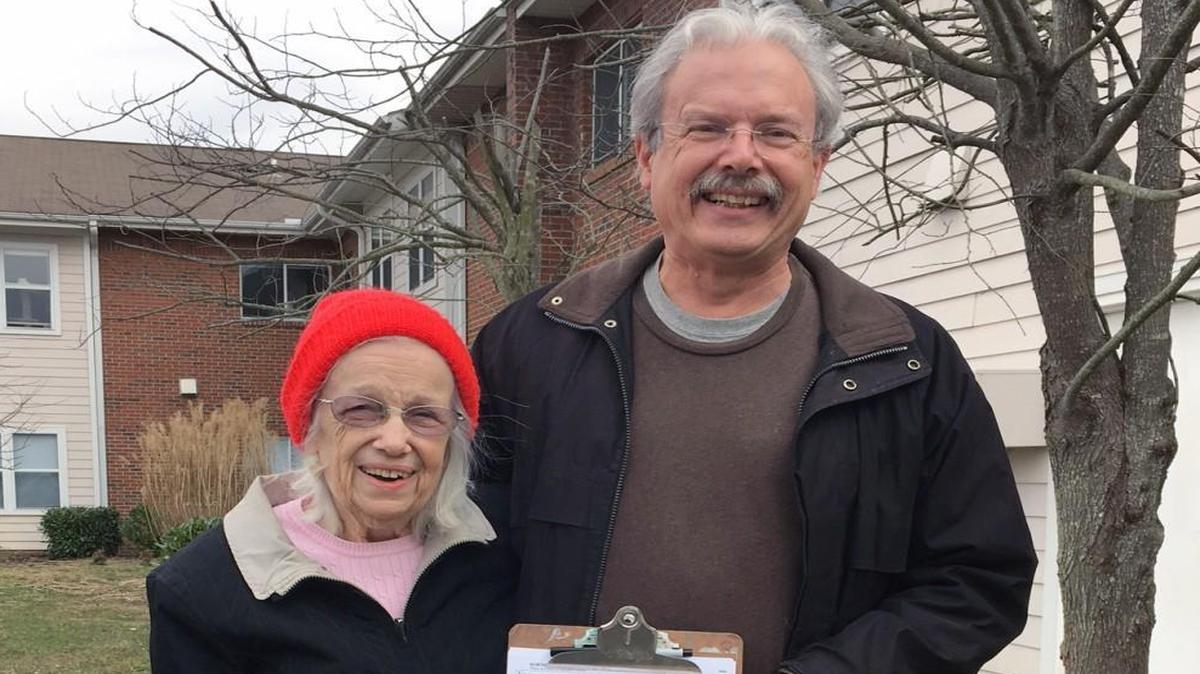 Reba Bowser and her son, Ed, were all smiles last Saturday (Feb 6) after he helped her fill out her voter registration application in Asheville. But she was turned away from the Asheville DMV office on Monday when she applied for the photo ID she'll need in order to vote in the March 15 primary.