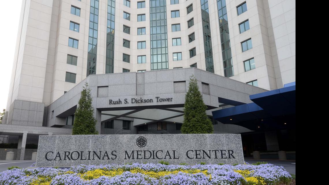 
The main entrance of Carolinas Medical Center, the flagship hospital of Carolinas HealthCare System. 
