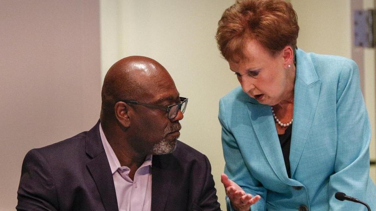 Mecklenburg County Commissioners Chairman George Dunlap and Commissioner Pat Cotham criticized each over transparency during budget negotiations.