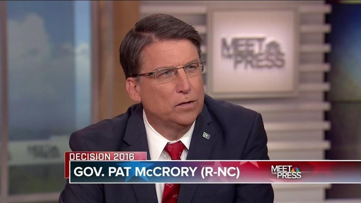 Gov. Pat McCrory, shown here last month on “Meet the Press,” Tuesday took on critics of House Bill 2, Bruce Springsteen, PayPal, the “thought police” and The Charlotte Observer during a lively interview with The Big Show’s John Boy & Billy.