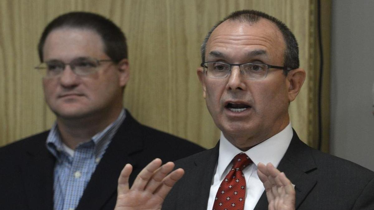 North Carolina Senator Jeff Tarte, a Cornelius Republican, speaks at a press conference in Lake Norman in November. This week he called for changes for North Carolina’s House Bill 2.