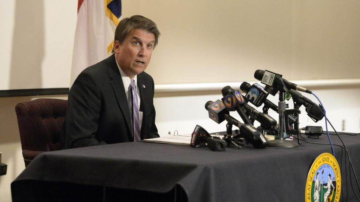 Gov. Pat McCrory requests the federal government to not send any further Syrian refugees to North Carolina, during a press conference at the Charlotte-Mecklenburg Government Center on Monday, November 16, 2015.