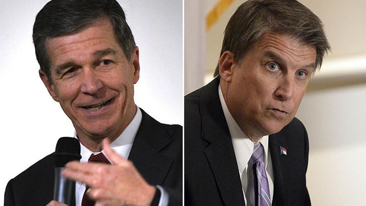 North Carolina Attorney General, Roy Cooper and Republican incumbent Pat McCrory.
