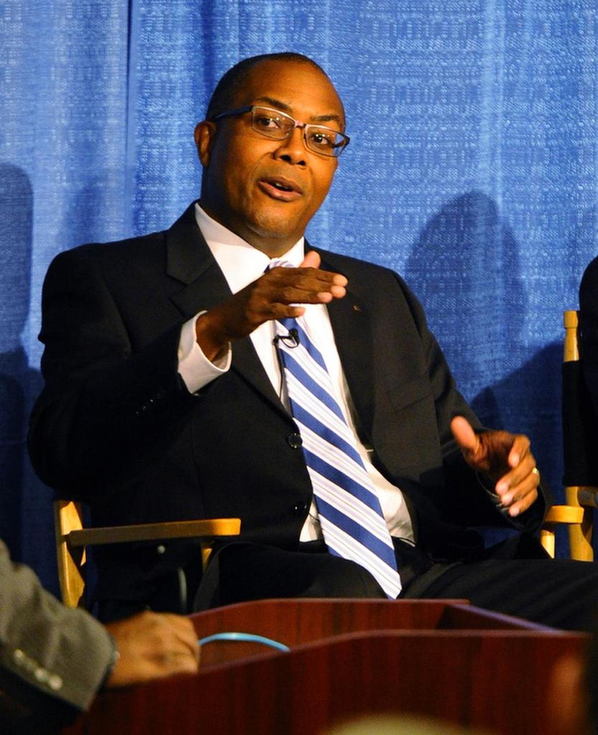 Michael Barnes answers a question during The Charlotte Observer/WBTV mayoral debate sponsored by Duke Energy and hosted by Queens University of Charlotte on Tuesday, September 1, 2015.