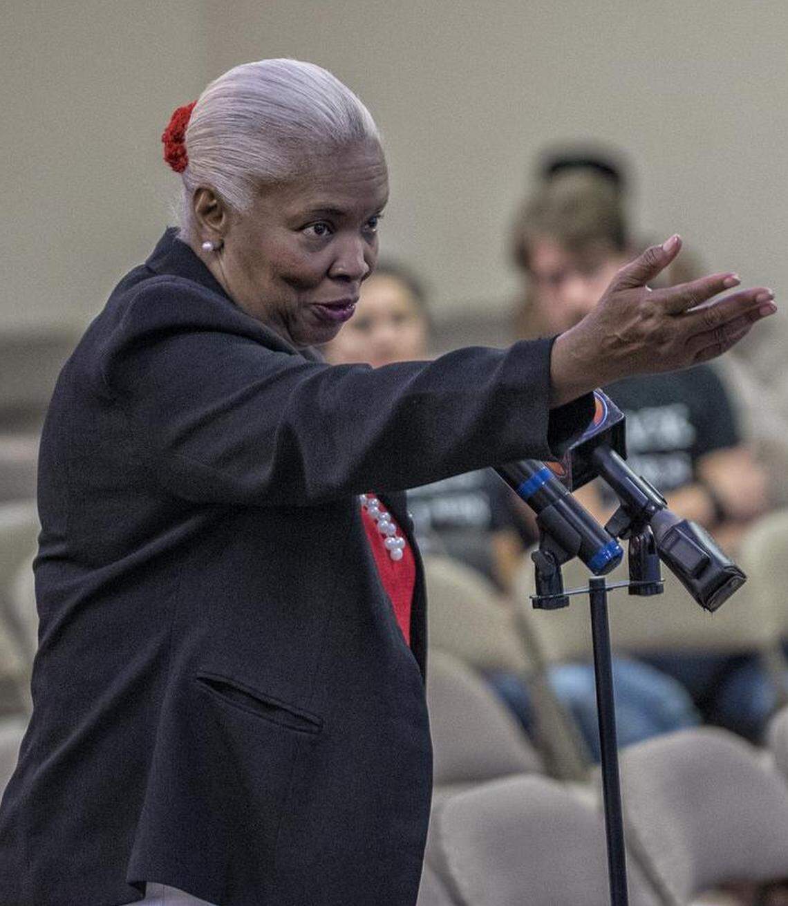 Mecklenburg County commissioner Ella Scarborough, who has been on the board since 2014, is on an indefinite leave of absence.