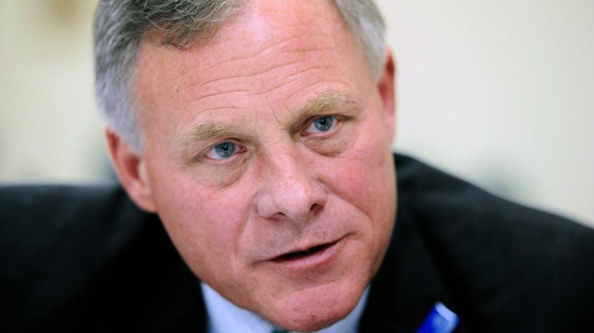 U.S. Senator Richard Burr answers a question during a interview, after speaking at the Kannapolis Rotary Club in Kannapolis, NC on April 7, 2015