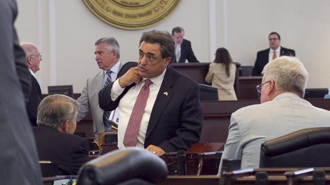 Sen. Bob Rucho of Mecklenburg County speaks on the Senate floor.