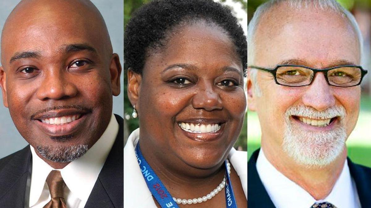 
Charlotte City Council members Al Austin, LaWana Mayfield and John Autry
