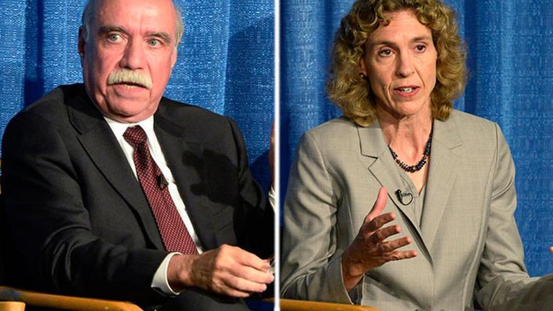 Charlotte Mayor Democratic candidates Dan Clodfelter (left) and Jennifer Roberts.