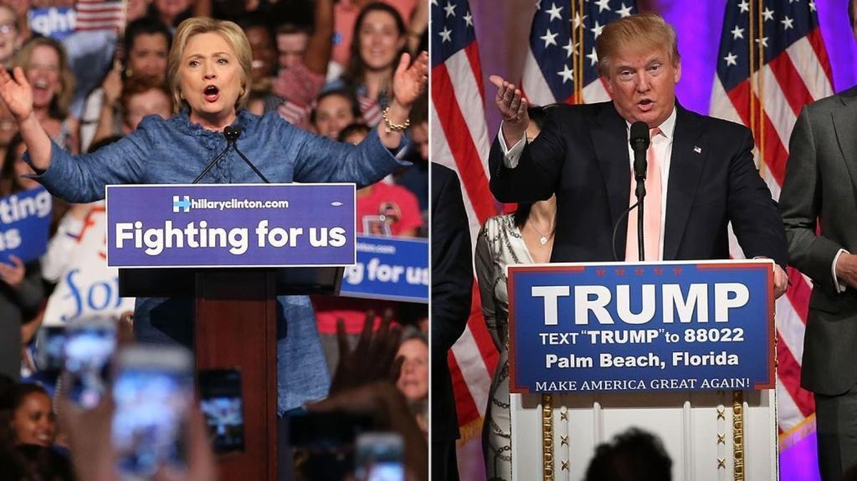 Democrat Hillary Clinton (left) and Republican Donald Trump won their respective presidential primary races in North Carolina.