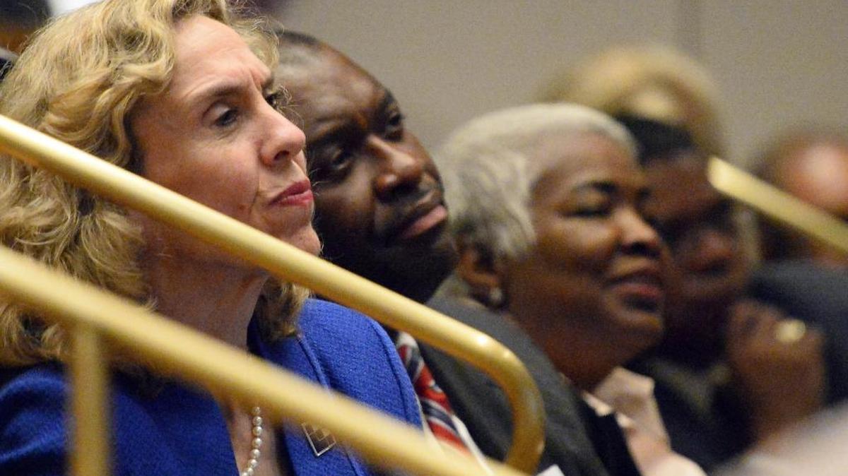 Charlotte Mayor Jennifer Roberts, left, blasted what she called a “false repeal” of House Bill 2 Thursday.