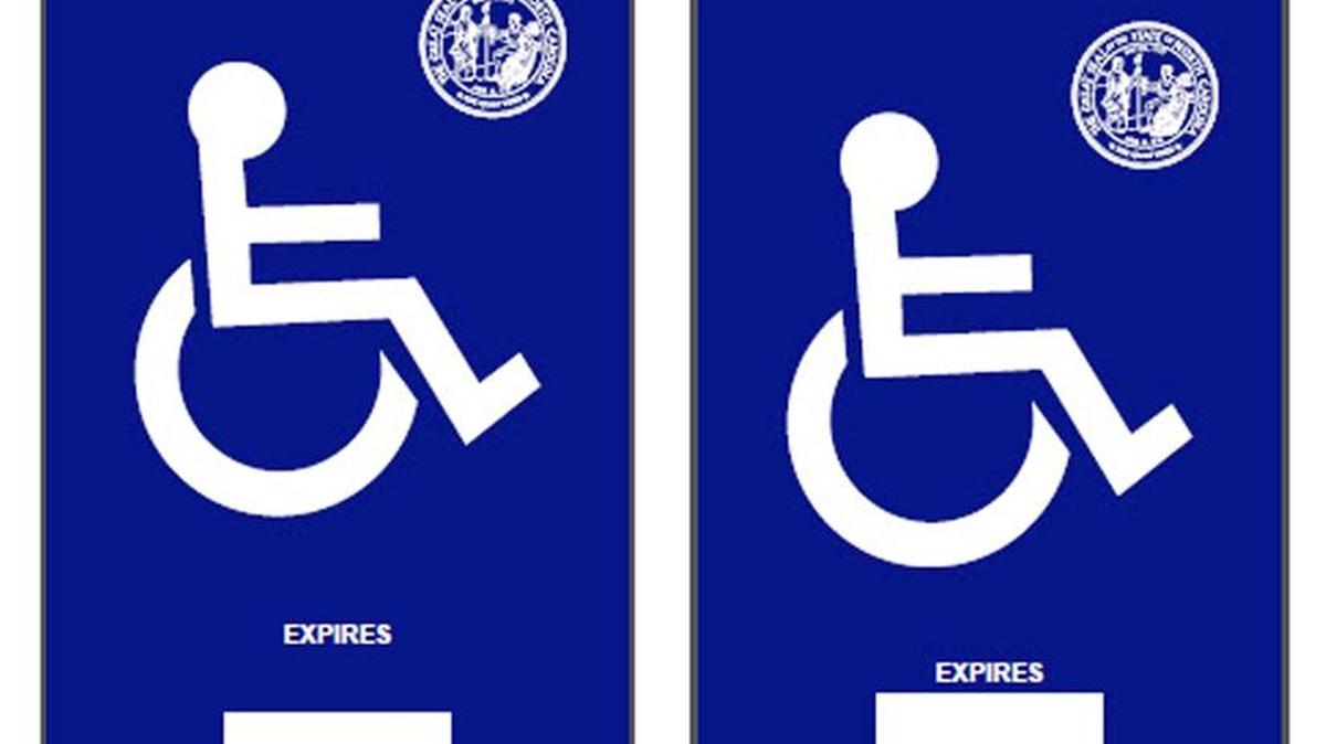 The N.C. Division of Motor Vehicles began issuing these redesigned disability placards on May 23.