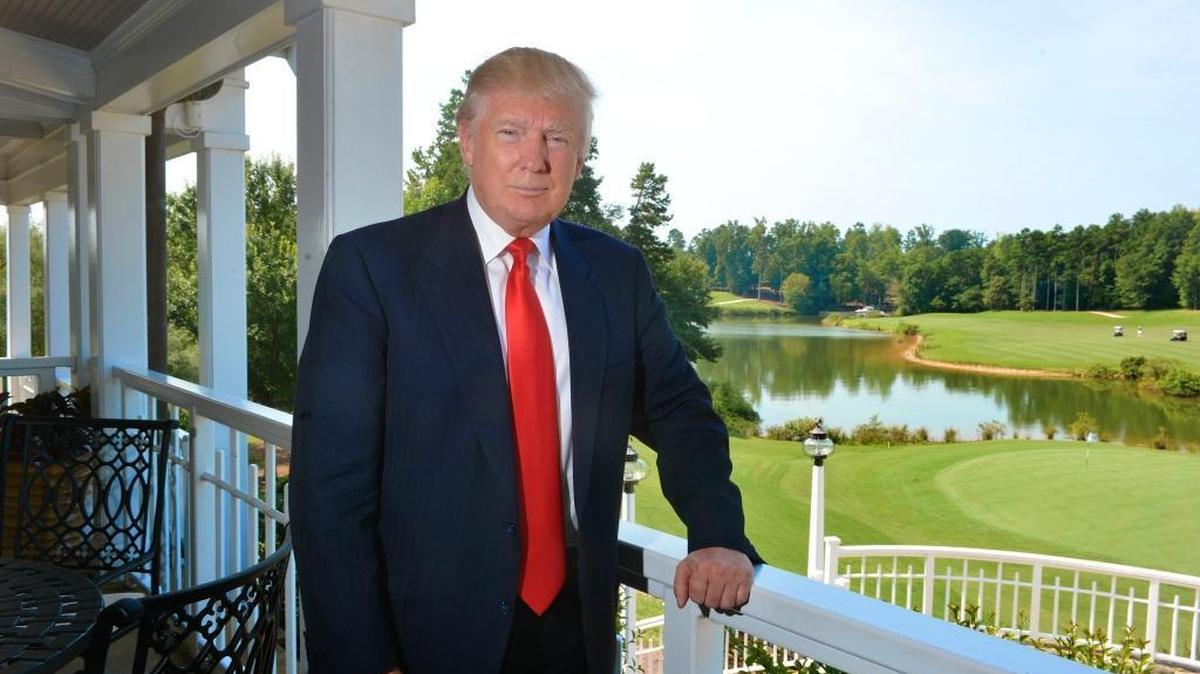 Donald Trump visits Trump National Golf Club in Mooresville in 2013. Trump bought the golf course and clubhouse in 2012, renaming it and promising to invest millions in repairs and upgrades.