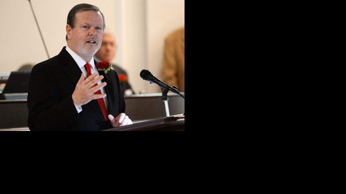 
Sen. Phil Berger (R), President Pro Tempore of the N.C. Senate speaks to the Senate during the opening of the 2015 session of the N.C. General Assembly in Raleigh, NC Wednesday, January 14, 2015.

