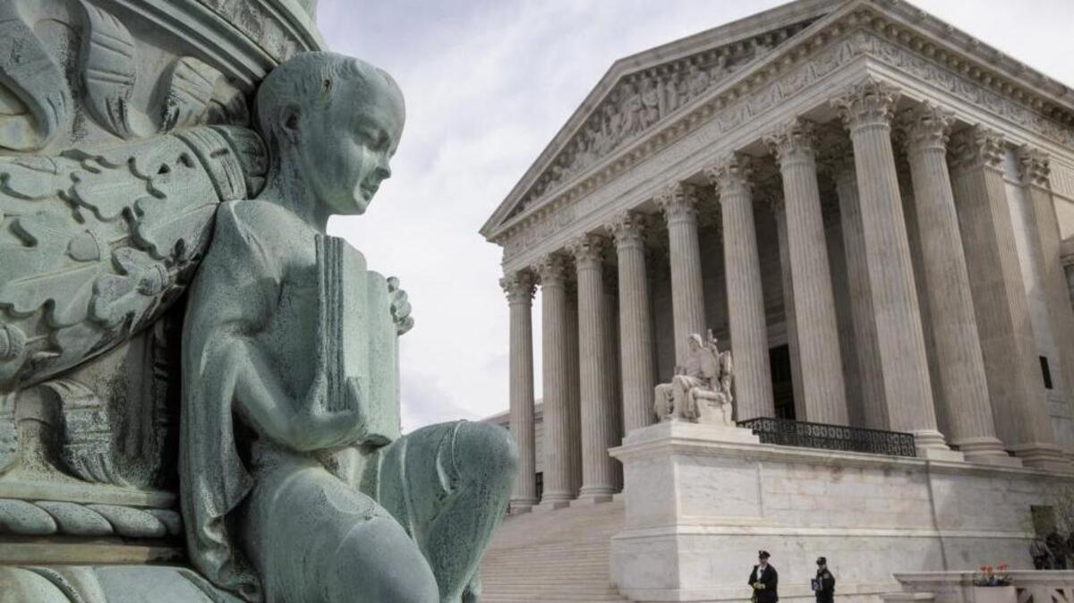The plaza of the Supreme Court in Washington.