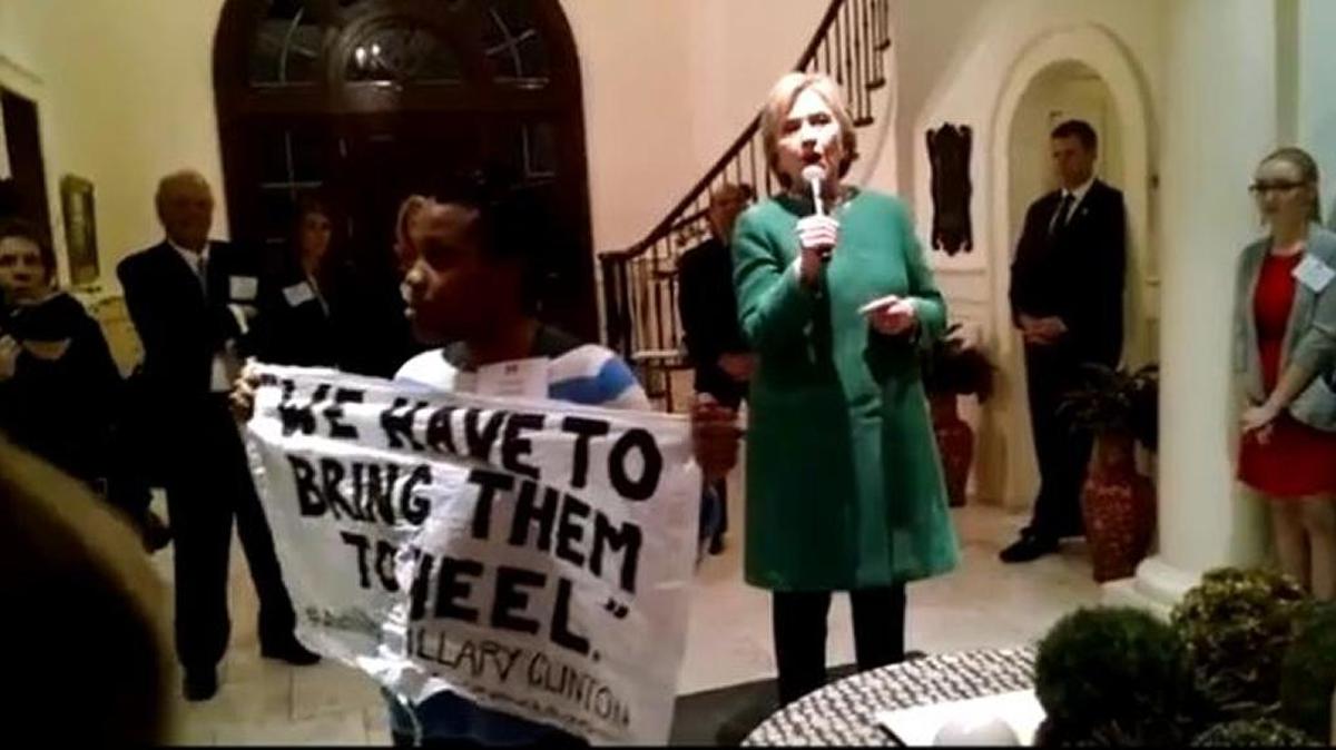 Charlotte activist Ashley Williams, who identified herself as part of the Black Lives Matter movement, interrupted Hillary Clinton during a private event Wednesday night.