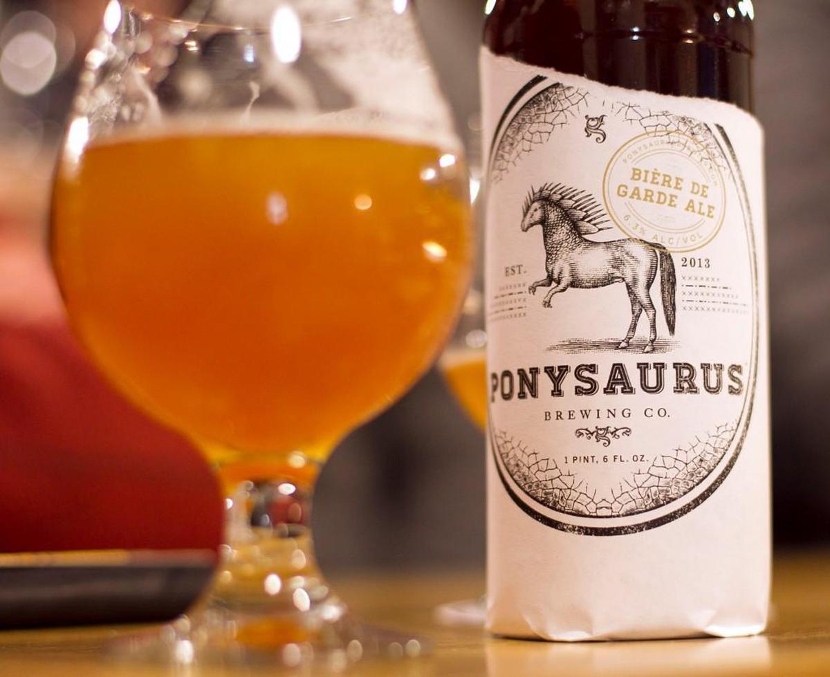 A bottle of Biere De Garde Ale from Ponysaurus Brewing Company during a tasting in 2014 at Tatsy Beverage Company in Raleigh, N.C. The Durham brewery is planning a special beer to fight House Bill 2.
