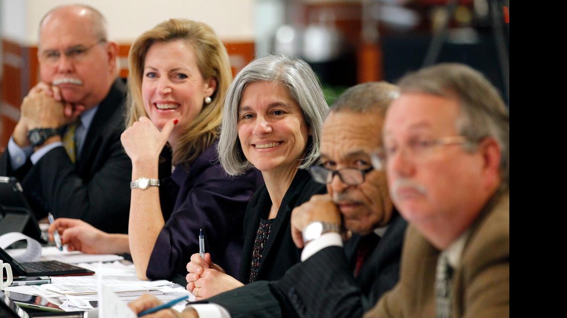 
Wake County Commissioners held a joint meeting with the school board in January. Under legislation that passed the Senate Wednesday, the two boards couldn’t sue each other in a budget dispute.
