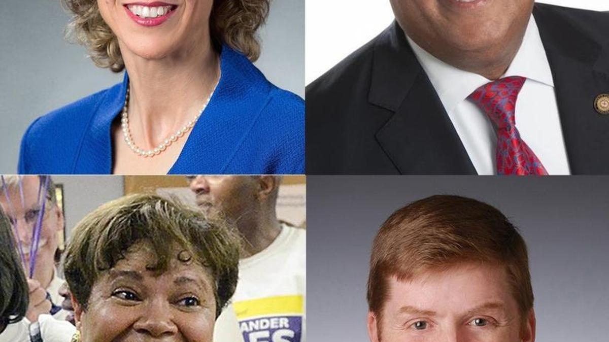 Mayoral candidates clockwise from left Mayor Jennifer Roberts (D), Joel Ford (D), Kenny Smith (R) and Vi Lyles (D).