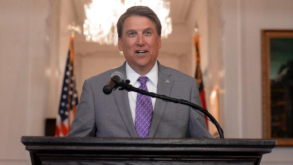 N.C. Gov. Pat McCrory speaks to the media Monday, May 9, 2016. He was announcing he has filed a lawsuit asking a federal court to determine that the controversial House Bill 2 is not illegally discriminatory.