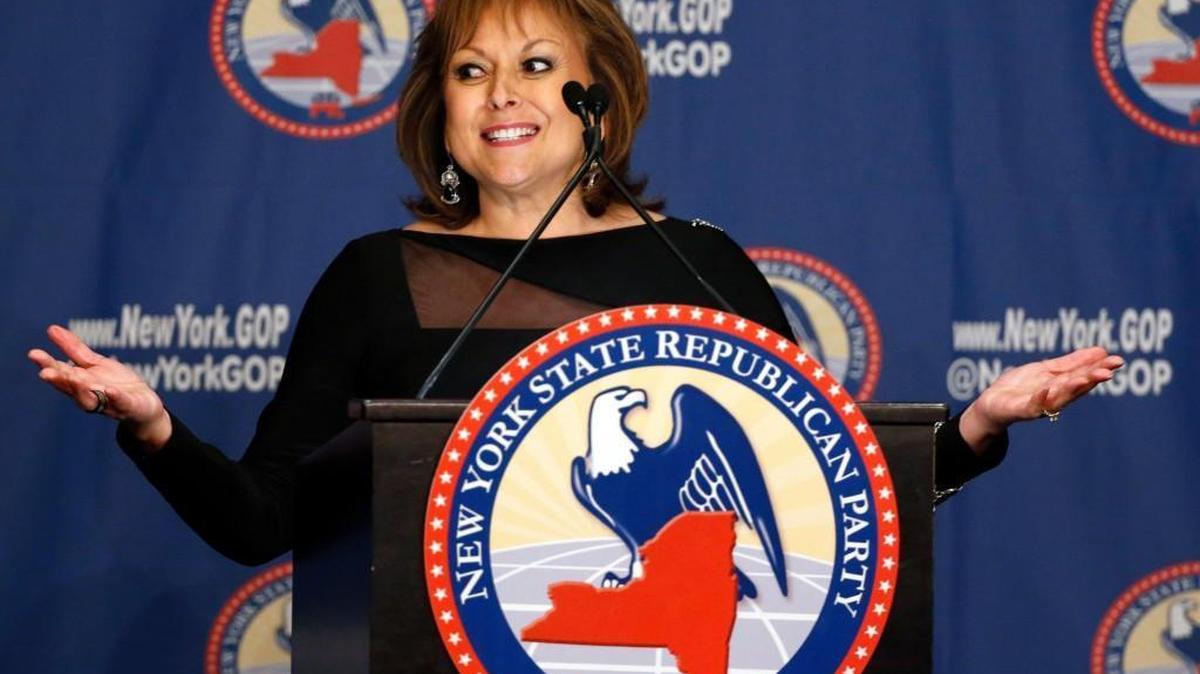 New Mexico Governor Susana Martinez speaks during the New York Republican State Committee Annual Gala Thursday, April 14, 2016, in New York.