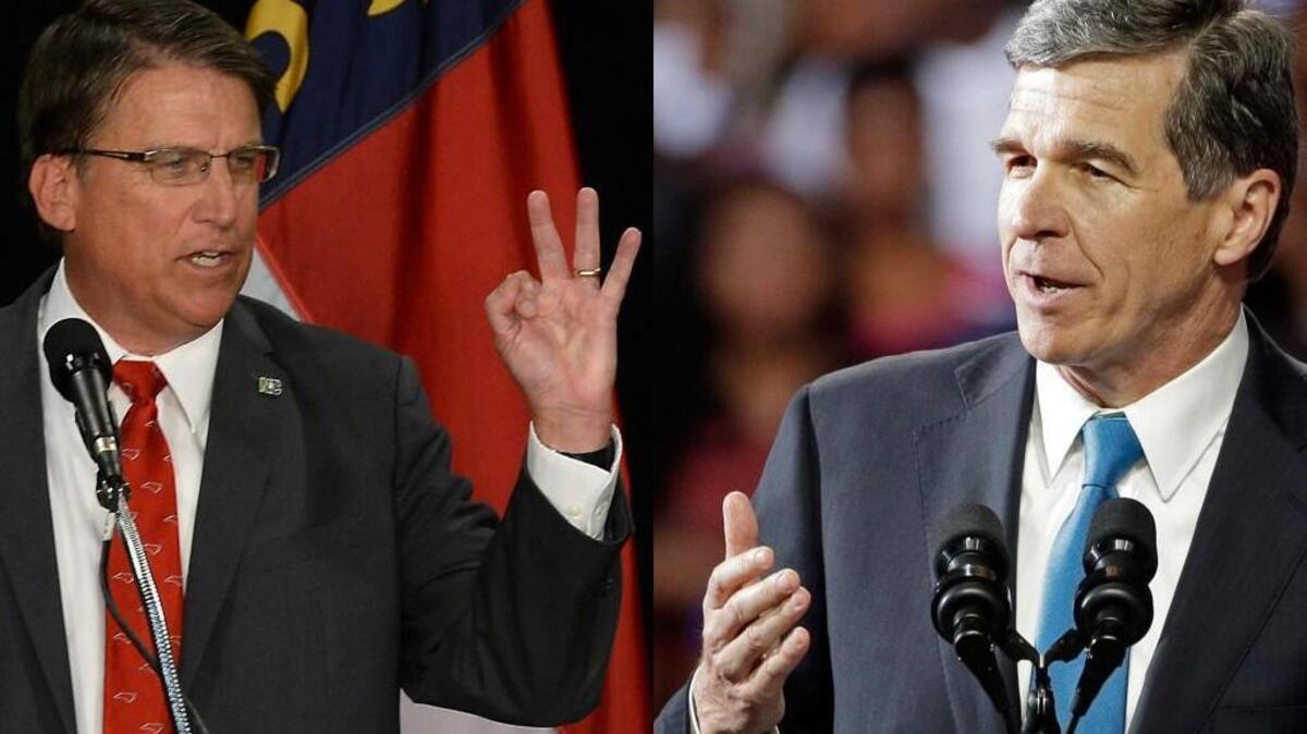 Democrat Roy Cooper, right, has continued to outraise and outspend Republican Gov. Pat McCrory in what has become the most expensive gubernatorial race in North Carolina history. Through Oct. 20, Cooper had raised $21.8 million to McCrory’s $13.9 million. Cooper had spent $21.3 million and McCrory $13.6 million in the nationÕs second costliest gubernatorial race after Missouri.