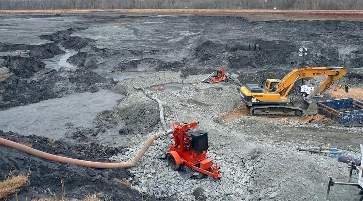 A concrete pipe below this coal ash impoundment at the Dan River Power Plant in Eden failed, releasing coal ash and ash pond water into the Dan River in 2014.
