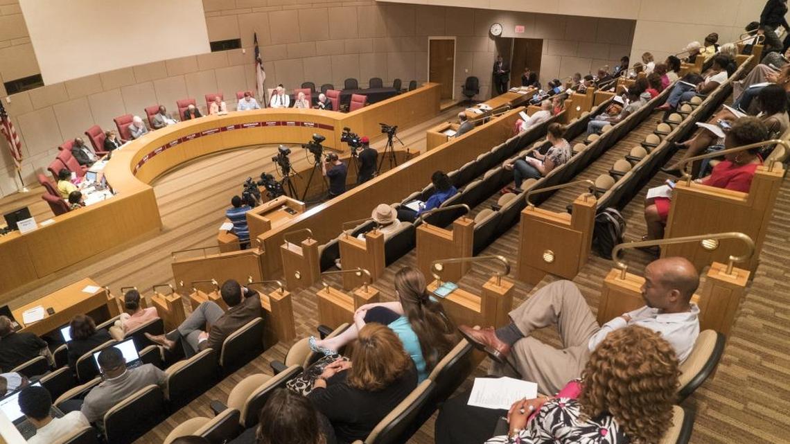 Despite criticism from educators, Mecklenburg County commissioners voted 6-2 Tuesday night to increase their take-home pay from $30,252 to $43,371.