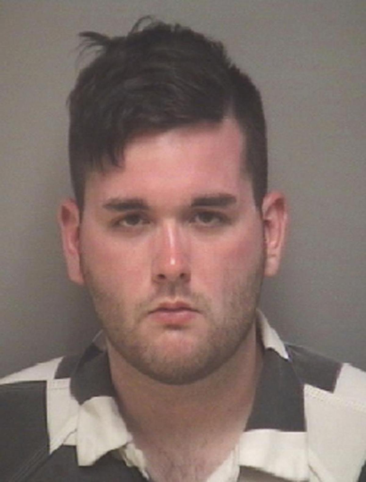 This photo, provided by the Albemarle-Charlottesville Regional Jail in Virginia, shows James Alex Fields Jr. He’s a white supremacist who was charged with second-degree murder and other counts after authorities say he rammed his car into a crowd of protesters on Aug. 12 during protests in Charlottesville, Va.
