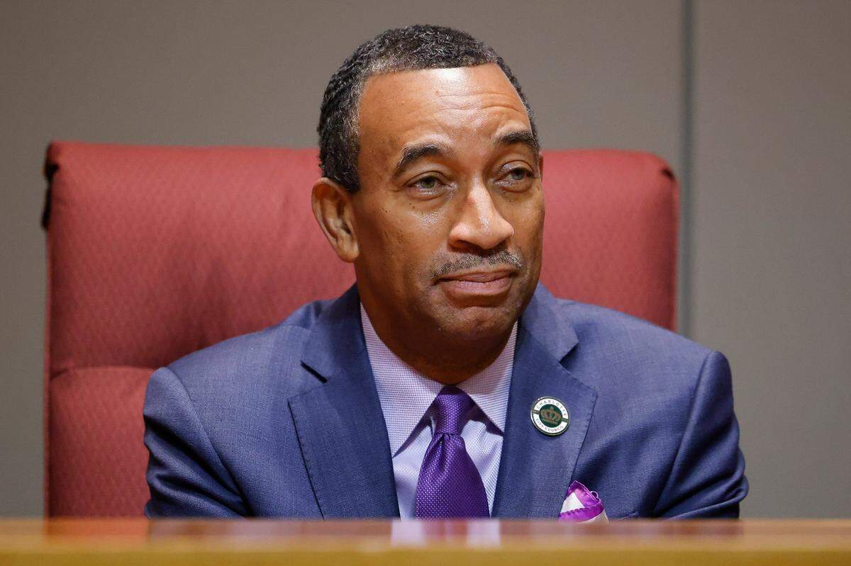James “Smuggie” Mitchell, At-Large Charlotte City Council member at the Charlotte-Mecklenburg Government Center in Charlotte, N.C., Tuesday, Sept. 6, 2022.