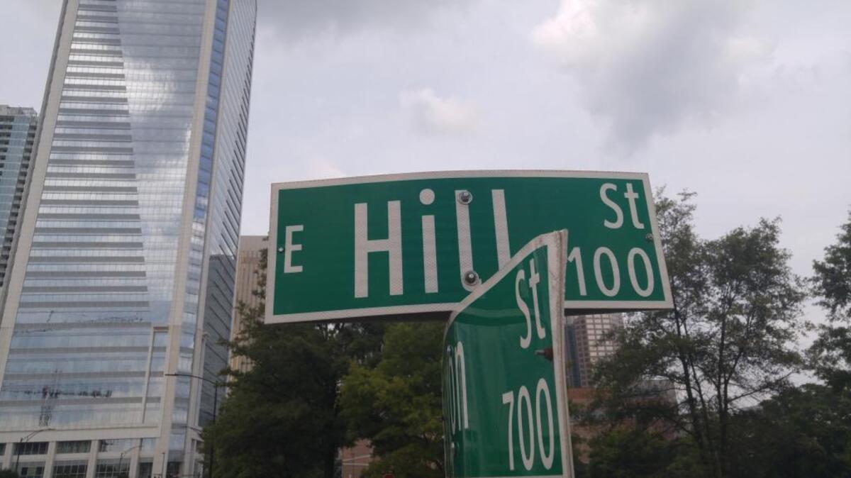 Hill Street was one of four streets renamed by Charlotte aldermen in 1869, four years after the Civil War ended.
