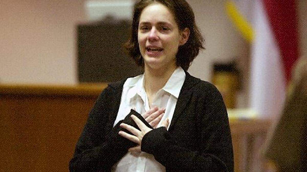 Janet Louise Danahey speaks to the court after she pleaded guilty at the Guilford County Courthouse in Greensboro in 2002.