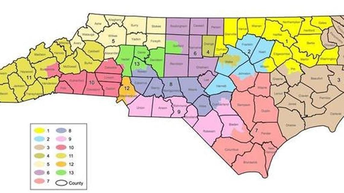 North Carolina’s new congressional districts.