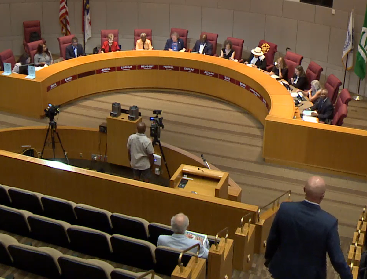 The Mecklenburg County Board of Commissioners meets Sept. 20, 2022.