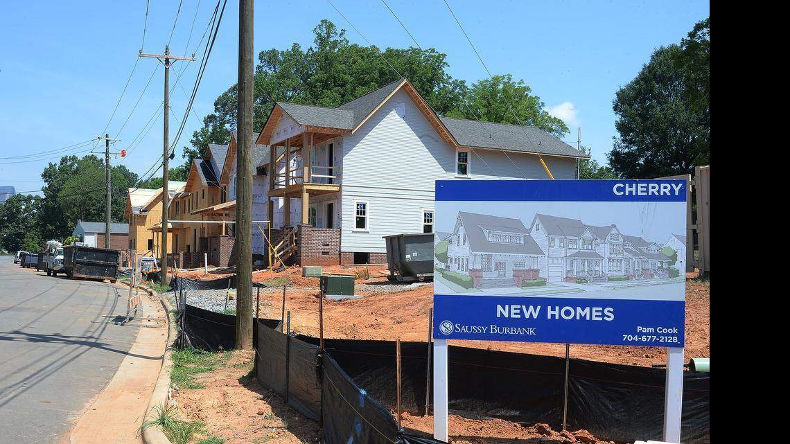 
Construction of new homes on Main street in the Cherry community. House ax exemptions A bill in House to exempt home builders inventories of unsold homes from local property tax. City of Charlotte would lose $5 m /year.
