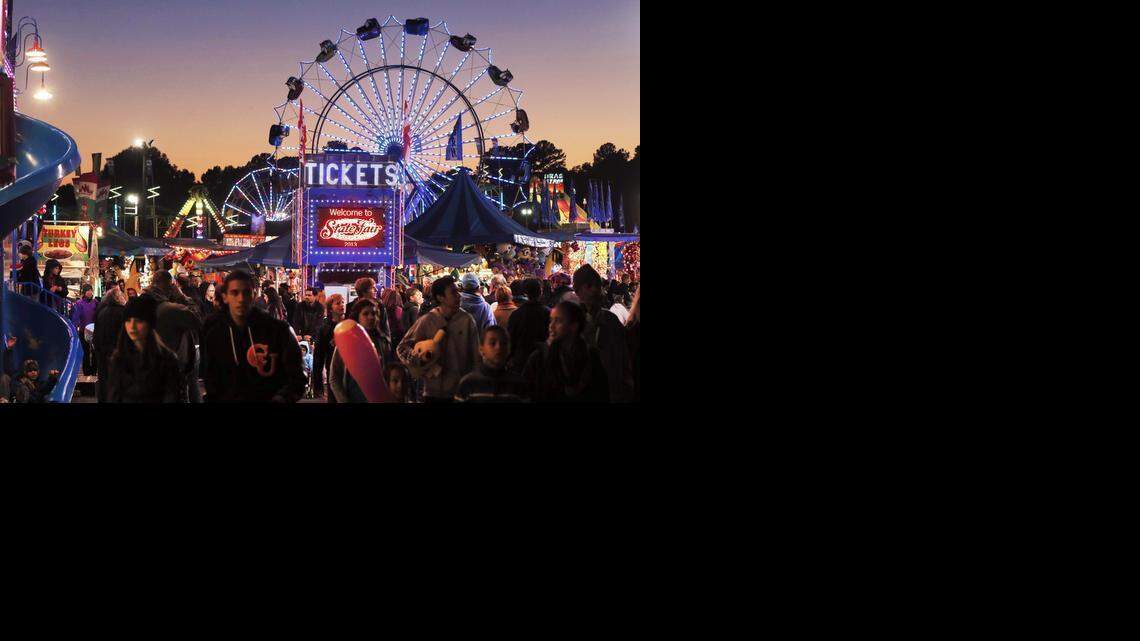 
FILE PHOTO, October 2013: The sun sets during the N.C. State Fair in Raleigh.
