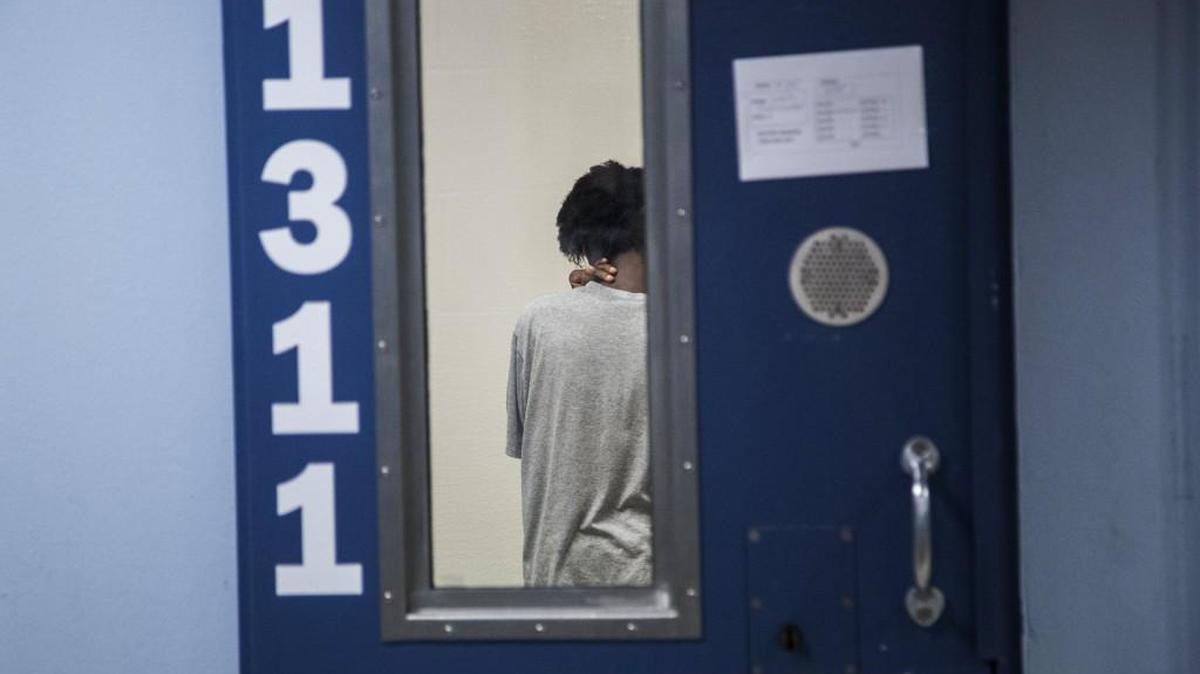 
An inmate paces in his cell Wednesday, August 5, 2015 at the North Carolina Central Prison Regional Medical Center and Mental Health Facility.
