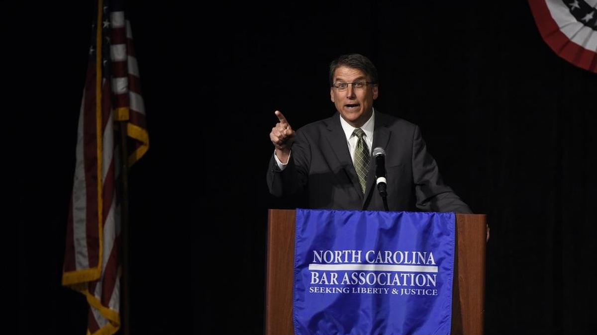Gov. Pat McCrory praised the decision of a religious group to not cancel its 2017 Charlotte convention.