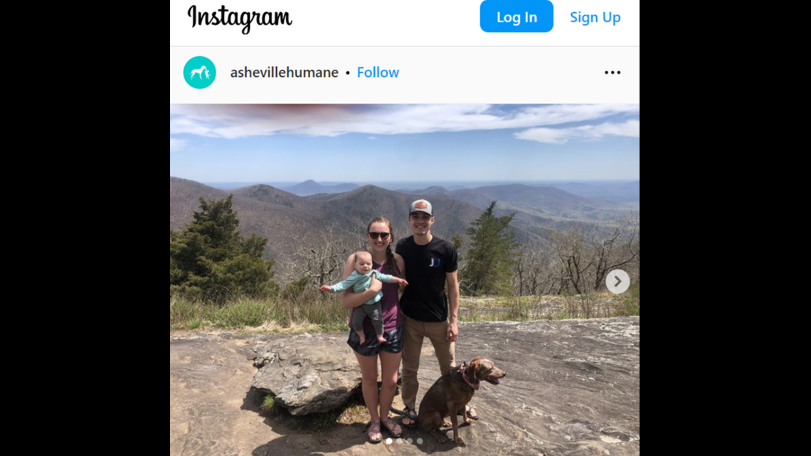 A family had a “joyous reunion” with their lost dog, a North Carolina shelter said.