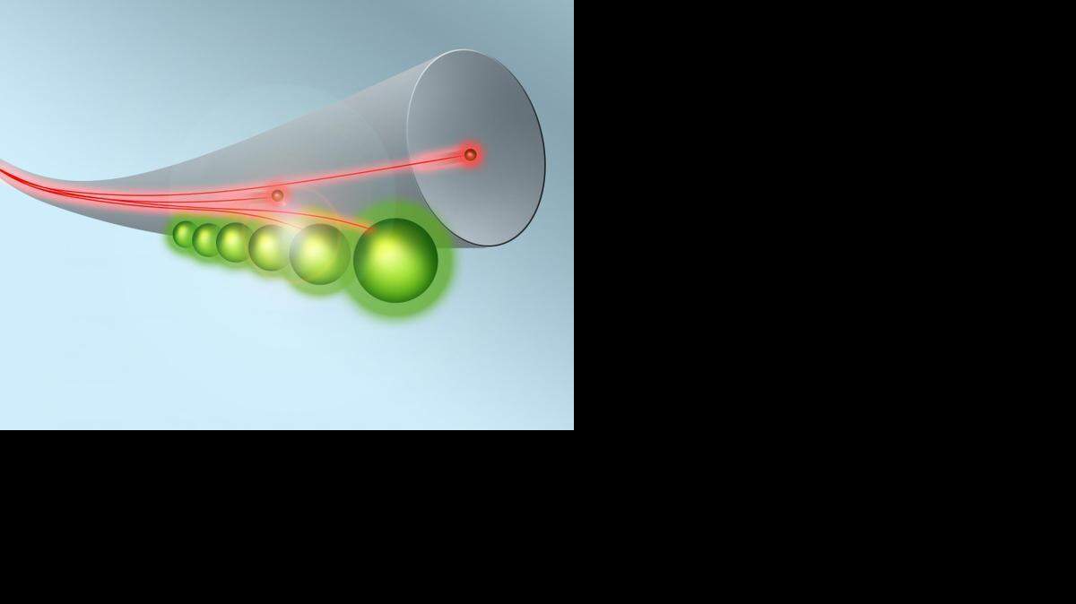 
Atoms coupled to a glass fiber: This system can slow light dramatically.
