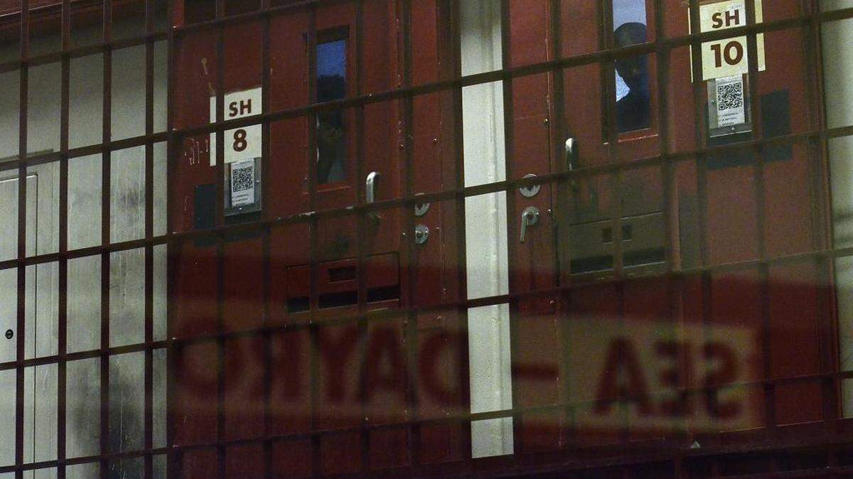 Inmates in segregation peer out of their cells at Lanesboro Correctional Institution in Polkton.