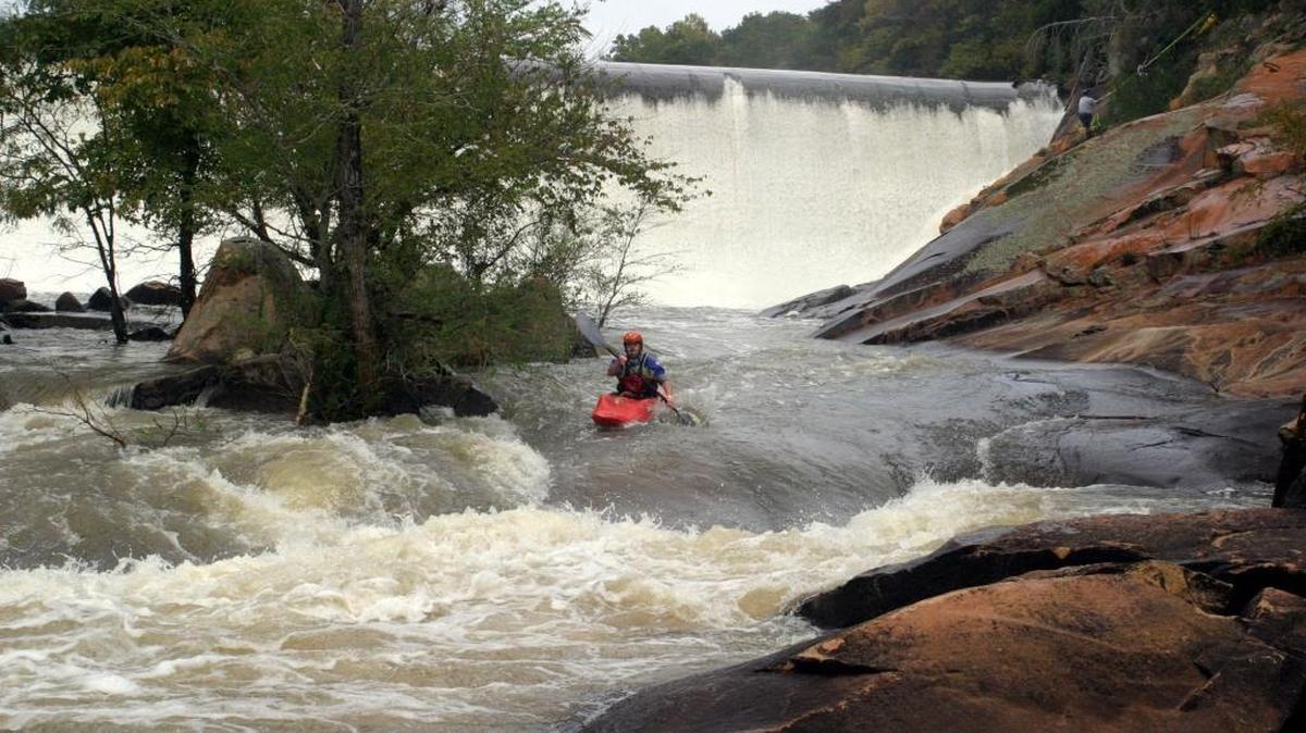 In 2004, Duke Energy once more sent water surging down the Great Falls channel for paddlers. Duke will release water about twice a month in the summer under a new hydro license that is expected to be granted by the end of this year.