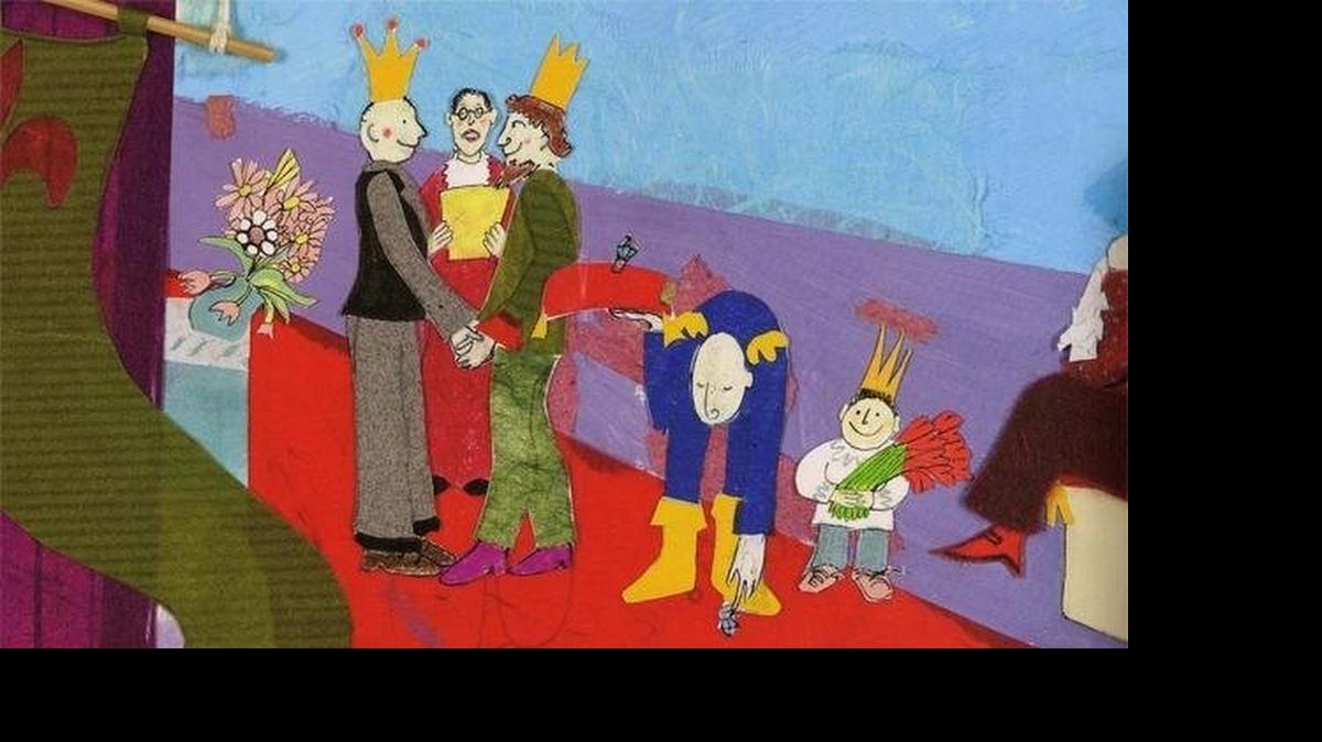
In “King & King,” a prince agrees to marry to ascend the throne. “Their search for a suitable bride extends far and wide, but none of the eligible princesses strikes the Prince’s fancy, until Princess Madeleine shows up,” according to School Library Journal. “The Prince is immediately smitten - with her brother, Prince Lee.”
