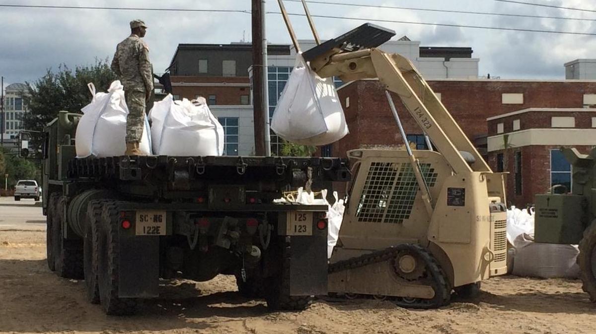 South Carolina Army National GuardColumbia Canal area repairs during the Flood. 10/9/15