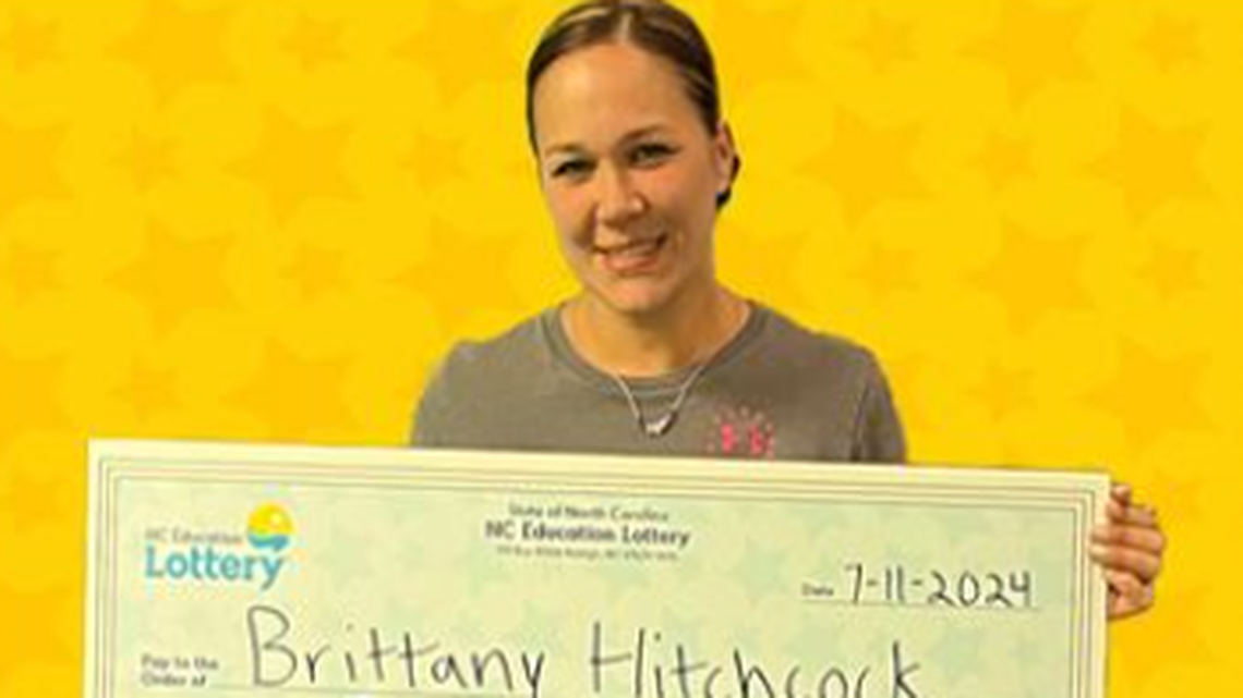 Brittany Hitchcock, a North Carolina mother, rushed to tell her daughters about her lottery win.