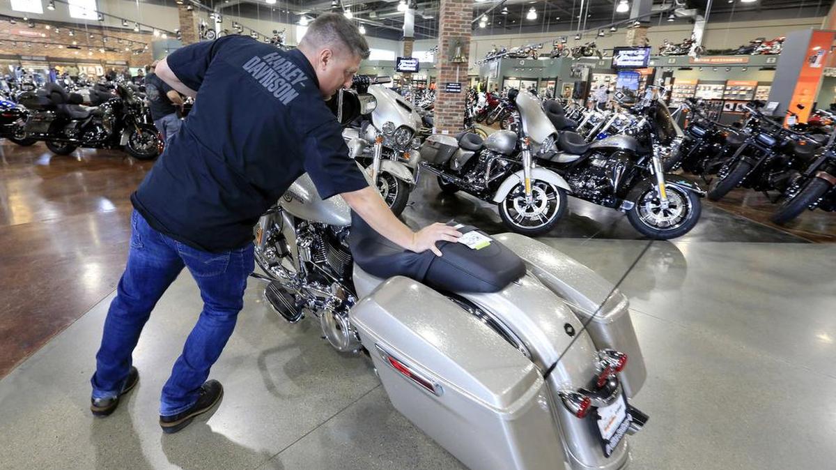 Some Harley-Davidson workers say they'll still support President Trump even if his trade policies cost them their jobs. (AP Photo/Nati Harnik)
