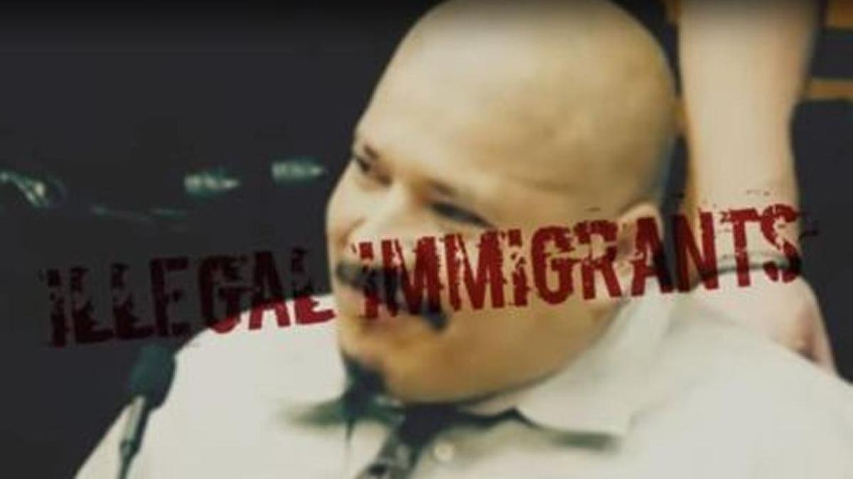 A screen grab of a Donald Trump campaign advertisement on undocumented immigrants.
